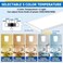 Allsmartlife 1X4FT LED Flat Panel Light Surface Mount, 24W/30W/40W, 4980LM Dimmable 5CCT 3000K-6000K, Edge-Lit Troffer Ceiling Light Fixture for Kitchen, White 2-Pack