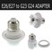 Twdrtdd E27 to G23/G24 Socket Adapter, E26/E27 Edison Screw to 2PIN/4 Pin G23 G24 Base Bulb Socket Adapter Converter (3, Threaded, with Ring)