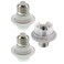Twdrtdd E27 to G23/G24 Socket Adapter, E26/E27 Edison Screw to 2PIN/4 Pin G23 G24 Base Bulb Socket Adapter Converter (3, Threaded, with Ring)
