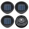 Eluteng Solar Light Replacement Top 4 Pack (Top Size 2.76 Inch, Bottom Size 2.42 Inch) LED Solar Lantern Light Lids Outdoor Waterproof Replacement Solar Light Tops Warm White LED