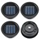 Eluteng Solar Light Replacement Top 4 Pack (Top Size 2.76 Inch, Bottom Size 2.42 Inch) LED Solar Lantern Light Lids Outdoor Waterproof Replacement Solar Light Tops Warm White LED