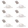 Juno 6" Canless Wafer LED Light, 5-IN-1 Cct, Deep Regressed Smooth Trim 6PK