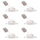 Juno 6" Canless Wafer LED Light, 5-IN-1 Cct, Deep Regressed Smooth Trim 6PK