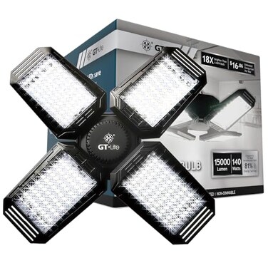 GT-Lite 15,000 Lumen LED Adjustable 4 Panel Bulb, Uses Only 140W