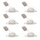 Juno 6" Canless Wafer LED Light, 5-IN-1 Cct, Deep Regressed Baffle Trim 6PK