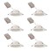 Juno 6" Canless Wafer LED Light, 5-IN-1 Cct, Deep Regressed Baffle Trim 6PK