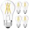 Sunco Lighting Sunco A15 Filament LED Light Bulbs, E26, 7W=60W, Dimmable, 3000K, 4 Pack