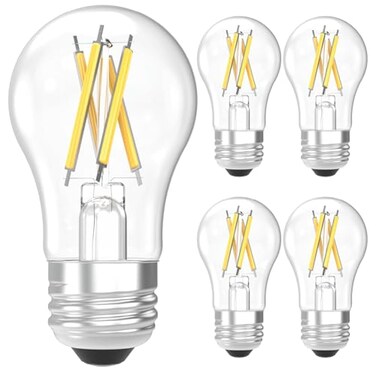 Sunco Lighting Sunco A15 Filament LED Light Bulbs, E26, 7W=60W, Dimmable, 3000K, 4 Pack