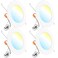 Sunco Lighting Sunco 4 Pack 6 Inch LED Flat Recessed Lighting, 5CCT, Ultra Thin, 12W