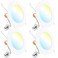Sunco Lighting Sunco 4 Pack 6 Inch LED Flat Recessed Lighting, 5CCT, Ultra Thin, 12W