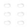 Juno Slim Basics 6 Inch LED Ceiling Light, Low Profile Surface Mount Downlight for Shower or Closet Lighting, 3000K/4000K/5000K Selectable White Light, Edged Trim, Wet Rated, Matte White, 6 Pack