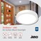 Juno Slim Basics 6 Inch LED Ceiling Light, Low Profile Surface Mount Downlight for Shower or Closet Lighting, 3000K/4000K/5000K Selectable White Light, Edged Trim, Wet Rated, Matte White, 6 Pack