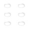 Juno Slim Basics 6 Inch LED Ceiling Light, Low Profile Surface Mount Downlight for Shower or Closet Lighting, 3000K/4000K/5000K Selectable White Light, Edged Trim, Wet Rated, Matte White, 6 Pack