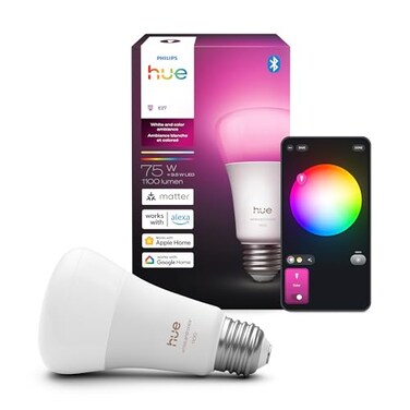 Philips Hue Smart LED A19 Bulb 7.2W, E26, 1-Pack
