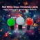 BSGlobal 16.4Ft 50LED Red White Green Christmas String Lights Battery with Timer
