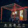 Jnaurb Solar Rope Lights, 66FT 200LED Solar String Lights, 8 Modes, Waterproof