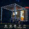 Jnaurb Solar Rope Lights, 2 Packs Total 132FT 400LED Solar String Lights, 8 Modes