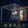 Jnaurb Solar Rope Lights, 2 Packs Total 132FT 400LED Solar String Lights, 8 Modes