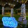 Jnaurb Solar Rope Lights, 2 Pack Total 66FT 200LED Solar String Lights, 8 Modes