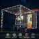 Jnaurb Solar Rope Lights, 2 Pack Total 66FT 200LED Solar String Lights, 8 Modes