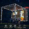 Jnaurb Solar Rope Lights, 2 Pack Total 66FT 200LED Solar String Lights, 8 Modes