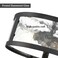 Moose Black Semi Flush Mount Ceiling Light 2-Light with Hammered Glass