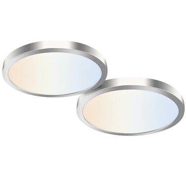 Hykolity 12 Inch Selectable Cct LED Round Flat Panel Light,2 Pack