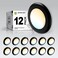 Asd 12 Pack Black LED Disk Lights 6 Inch, 5CCT Flush Mount Ceiling Light