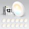 Asd 12 Pack LED Disk Lights 4 Inch, 5CCT Flush Mount Ceiling Light Fixture