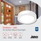 Juno Slim Basics 4 Inch LED Ceiling Light, Low Profile Surface Mount Downlight for Shower or Closet Lighting, 3000K/4000K/5000K Selectable White Light, Edged Trim, Wet Rated, Matte White, 6 Pack