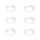 Juno Slim Basics 4 Inch LED Ceiling Light, Low Profile Surface Mount Downlight for Shower or Closet Lighting, 3000K/4000K/5000K Selectable White Light, Edged Trim, Wet Rated, Matte White, 6 Pack