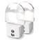 HealthSmart LED Compact Nightlight, Pack of 2, Warm Soft Light Technology, Automatic on/Off Sensor, Slim &amp; Sleek Modern Design, White