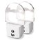 HealthSmart LED Compact Nightlight, Pack of 2, Warm Soft Light Technology, Automatic on/Off Sensor, Slim &amp; Sleek Modern Design, White