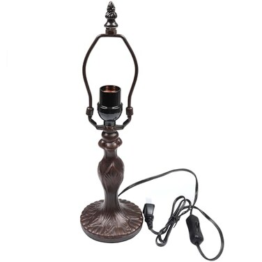Bieye B10718 Antique Brown Table Lamp Base with E26 Socket, 4" W X 14.5" H