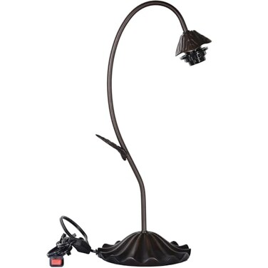 Bieye B10810 Tiffany Style Lily Pad Table Lamp Base with E26 Bulb Socket (Antique Brass, 1-Light)