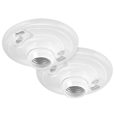 Maxxima Keyless Plastic Lamp Holder E26 Socket One-Piece Medium Base 2 Pack