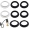 Capiant 8 Pack Light Socket Shade Ring, Lamp Shade Adapter Ring, Retaining Rings for Light Fixtures like Hanging Lights, Screw Rings for Threaded Medium-Base Sockets