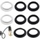 Capiant 8 Pack Light Socket Shade Ring, Lamp Shade Adapter Ring, Retaining Rings for Light Fixtures like Hanging Lights, Screw Rings for Threaded Medium-Base Sockets