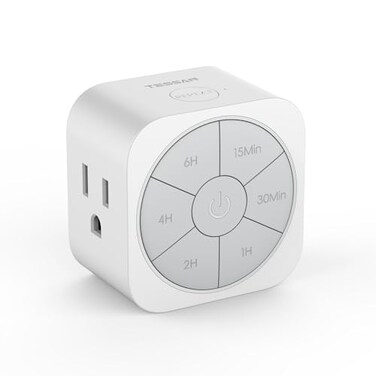 Tessan 1 Pack Timer Outlet Indoor, Countdown Timers for Electrical Outlets