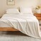Bedelite Flannel Sheets Queen Size, White, 4 Pieces