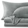 Bedelite Flannel Sheets King Size, Grey, 4 Pieces