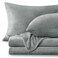 Bedelite Flannel Sheets King Size, Grey, 4 Pieces