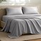 Bare Home Flat Top Sheet 1800 Ultra-Soft (Queen, Light Grey)