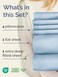 CGK Unlimited Extra Deep Queen Sheet Set - 6 Piece Breathable &amp; Cooling Sheets - Sky Blue