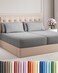 CGK Unlimited Split King 7 Piece Bed Sheet Set - Breathable &amp; Cooling - Heathered Grey