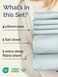 CGK Unlimited Extra Deep Queen Sheet Set - 6 Piece Breathable &amp; Cooling Sheets - Ice Blue