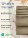 CGK Unlimited Extra Deep King Sheet Set - 6 Piece Breathable and Cooling Sheets - Khaki