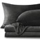 Bedelite Flannel Sheets Queen Size, Dark Gray, 4 Pieces