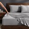 Bare Home Cooling Performance Jersey Stretch Sheet Set (Queen, Light Grey)