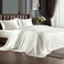 Bedelite Satin Sheets Full Size Bed Set, Ivory White, 4 Pieces